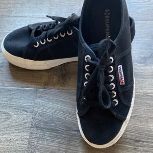 EUC Black Superga shoes